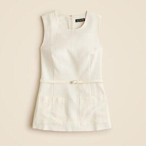 NWOT J. Crew Sleeveless belted top in viscose canvas
